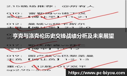 亨克与洛克伦历史交锋战绩分析及未来展望